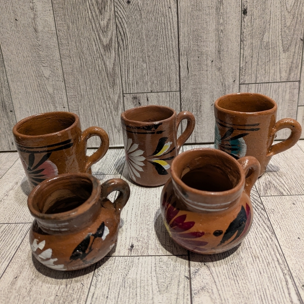 Handcrafted Brown Ceramic Mug Set